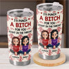 Custom Tumbler - Personalized Best Friend Christmas Birthday Gifts For Women, Besties, Sisters, BFF - Life Upgraded With My Besties
