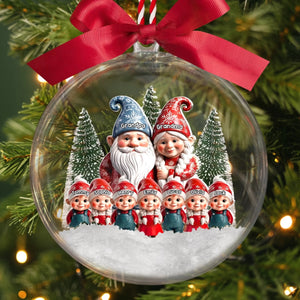 Custom 3D Acrylic Ball Ornament - Personalized Christmas Birthday Gifts For Grandpa, Grandma - Family Magic Starts With You