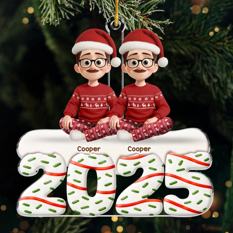 Custom Acrylic Ornament - Personalized Christmas Anniversary Birthday Gifts For Couples, Family, Husband And Wife With Kids - Our Family Is The Best Gift Of All