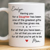 Custom Mug - Personalized Birthday Gifts For Mom, Dad, Son, Daughter - My Heart Walks With You Always