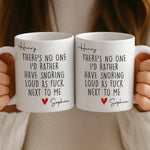 Custom Name Funny Snoring Couple Gifts - Personalized Mugs