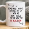 Custom Mug - Personalized Anniversary Christmas Wedding Gifts For Husband And Wife, Him And Her - Sorry Not Sorry, You’re Mine