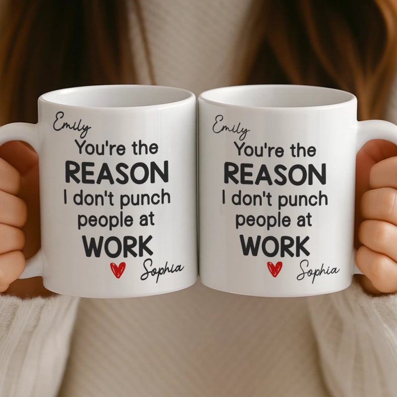 Custom Mug - Personalized Birthday Gifts For Coworker, Work Bestie - Working With You Is A Delight