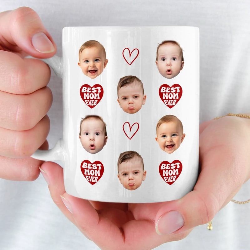 Custom Photo Mug - Personalized Birthday Gifts For Mom, Dad, Brother, Sister, Kids - My Heart Walks With You Always