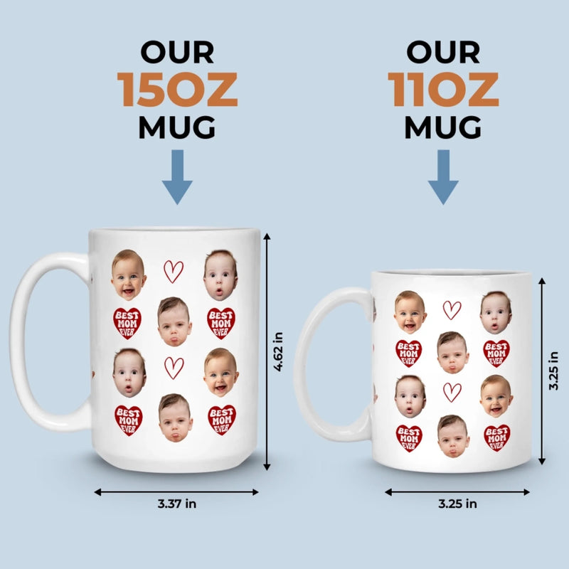 Custom Photo Mug - Personalized Birthday Gifts For Mom, Dad, Brother, Sister, Kids - My Heart Walks With You Always