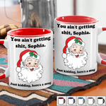 Custom Name Funny Christmas Gifts - Personalized Accent Mugs