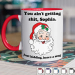 Custom Name Funny Christmas Gifts - Personalized Accent Mugs