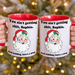 Custom Name Funny Christmas Gifts - Personalized Accent Mugs