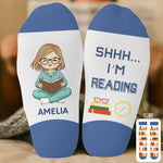 Custom Kid Crew Socks - Personalized Bookish Gifts For Book Lovers, Bookworms, Readers - Books Are The Journey