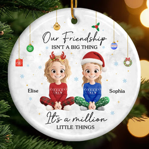 Custom Ceramic Ornament - Personalized Best Friend Christmas Birthday Gifts For Women, Besties, Sisters, BFF - Heart Of Gold