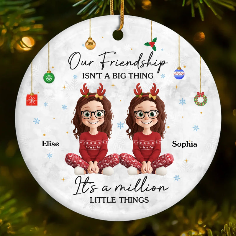 Custom Ceramic Ornament - Personalized Best Friend Christmas Birthday Gifts For Women, Besties, Sisters, BFF - Heart Of Gold