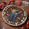 Custom Circle Glass Ornament - Personalized Best Friend Christmas Birthday Gifts For Women, Besties, Sisters, BFF - You Are My Shining Soul