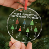 Custom Circle Glass Ornament - Personalized Christmas Funny Gifts For Best Friends, Family, Coworker, Work Bestie - Festive With A Hint Of Chaos