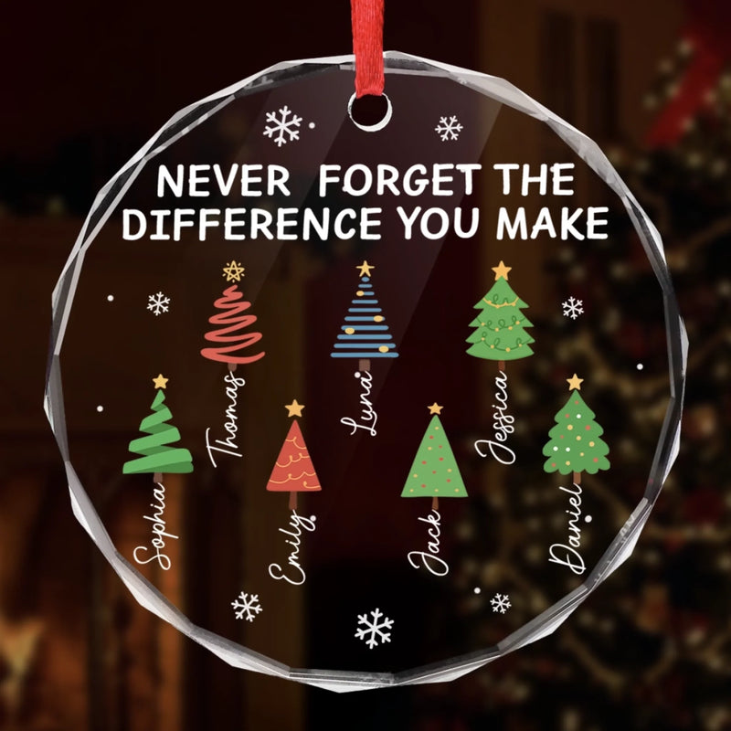 Custom Circle Glass Ornament - Personalized Christmas Funny Gifts For Best Friends, Family, Coworker, Work Bestie - Festive With A Hint Of Chaos