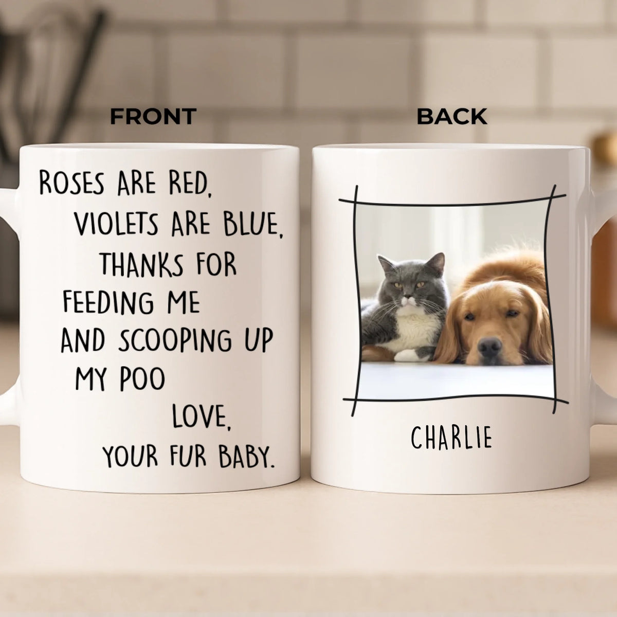 Custom Photo Mug - Personalized Christmas Birthday Gifts For Dog Cat Lovers, Dog Dad And Mom, Cat Owners - Your Daily Chore Reminder