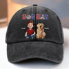 Custom Vintage Washed Denim Baseball Cap - Personalized Christmas Birthday Gifts For Dog Cat Lovers, Dog Dad And Mom, Cat Owners - Proud Dog Dad Era
