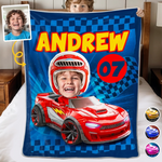 Custom Photo Blanket - Personalized Birthday Gifts For Kids - Racing My Own Way