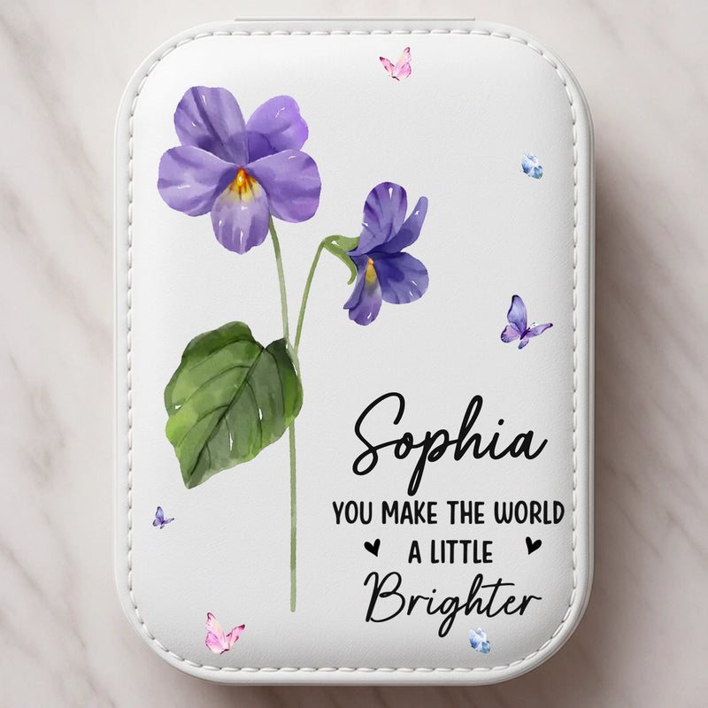 Custom Jewelry Box LED Makeup - Personalized Birthday Gifts For Besties, Sisters, BFF, Family, Yourself - You Are Enough Every Day