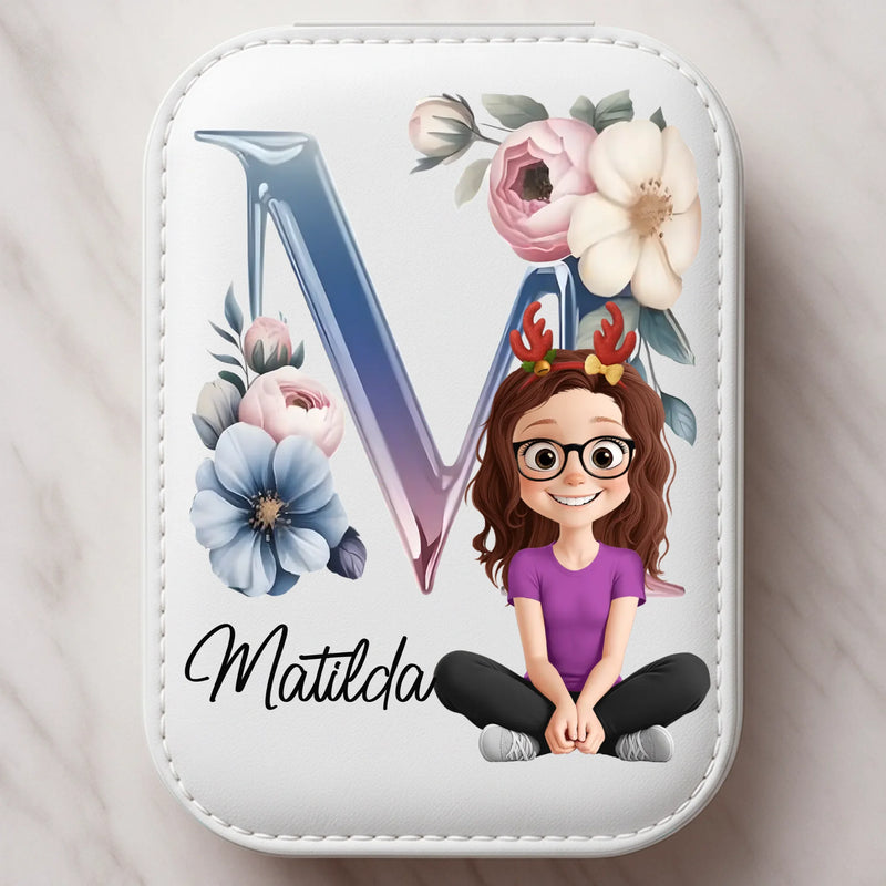 Custom Jewelry Box LED Makeup - Personalized Birthday Gifts For Besties, Sisters, BFF, Family, Yourself - Growing Through Every Little Moment