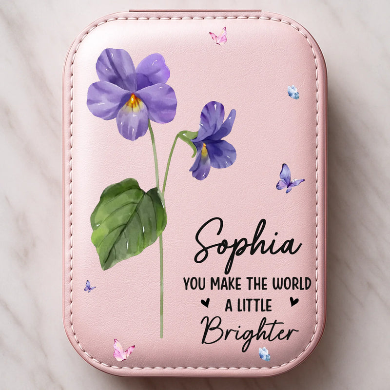 Custom Jewelry Box LED Makeup - Personalized Birthday Gifts For Besties, Sisters, BFF, Family, Yourself - You Are Enough Every Day