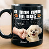 Custom Black Mug - Personalized Birthday Gifts For Dog Lovers, Dog Dad And Mom - Powered By Puppy Joy