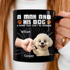 Custom Black Mug - Personalized Birthday Gifts For Dog Lovers, Dog Dad And Mom - Powered By Puppy Joy