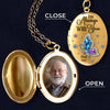 Custom Photo Locket Necklace - Personalized Memorial Sympathy Gifts For Loss Of Mom, Dad - Always Loved Always Missed