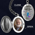 Custom Photo Locket Necklace - Personalized Memorial Sympathy Gifts For Loss Of Mom, Dad - Always Loved Always Missed