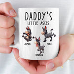 Custom Name Funny Daddy's Little Asses Gifts for Dad - Personalized Mugs