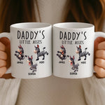 Custom Name Funny Daddy's Little Asses Gifts for Dad - Personalized Mugs