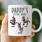 Custom Name Funny Daddy's Little Asses Gifts for Dad - Personalized Mugs