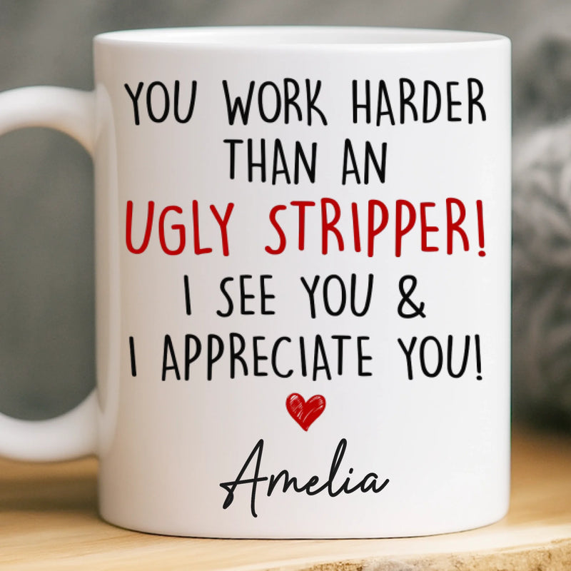 Custom Mug - Personalized Birthday Gifts For Coworker, Work Bestie - Chaotic But Productive