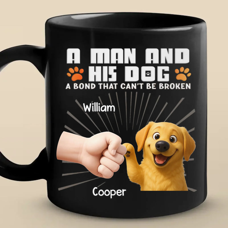 Custom Black Mug - Personalized Birthday Gifts For Dog Lovers, Dog Dad And Mom - Powered By Puppy Joy