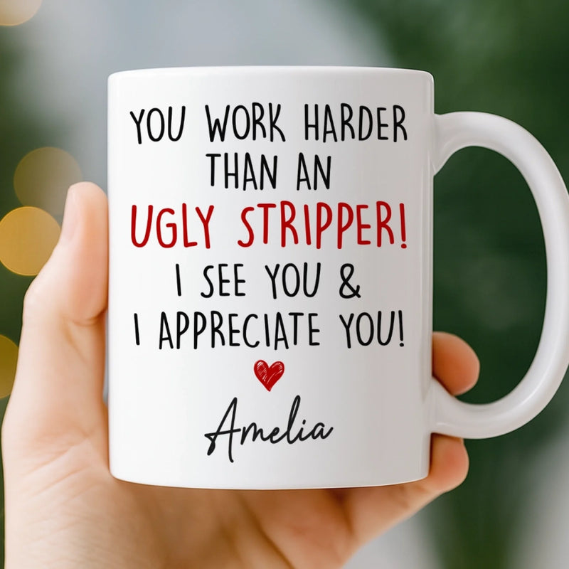 Custom Mug - Personalized Birthday Gifts For Coworker, Work Bestie - Chaotic But Productive