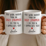 Custom Mug - Personalized Birthday Gifts For Coworker, Work Bestie - Chaotic But Productive
