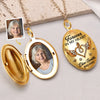 Custom Photo Locket Necklace - Personalized Memorial Sympathy Gifts For Loss Of Mom, Dad - Forever In Our Hearts
