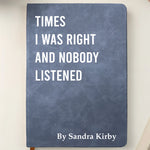 Custom Leather Writing Journal - Personalized Funny  Gifts For Coworker, Work Bestie, Best Friends - Sarcasm Storage Unit