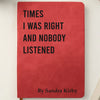 Custom Leather Writing Journal - Personalized Funny  Gifts For Coworker, Work Bestie, Best Friends - Sarcasm Storage Unit
