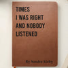 Custom Leather Writing Journal - Personalized Funny  Gifts For Coworker, Work Bestie, Best Friends - Sarcasm Storage Unit