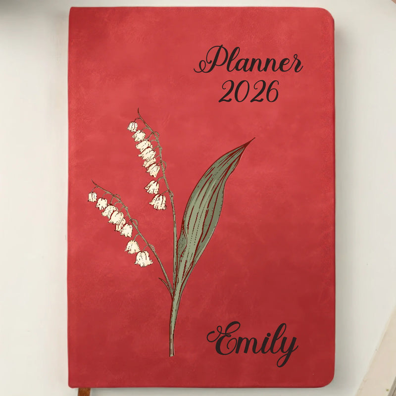 Custom Leather Writing Journal - Personalized Birthday Gifts For Besties, Sisters, BFF, Family, Yourself - Building My Tomorrow With Intention