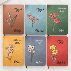 Custom Leather Writing Journal - Personalized Birthday Gifts For Besties, Sisters, BFF, Family, Yourself - Building My Tomorrow With Intention