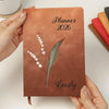 Custom Leather Writing Journal - Personalized Birthday Gifts For Besties, Sisters, BFF, Family, Yourself - Building My Tomorrow With Intention