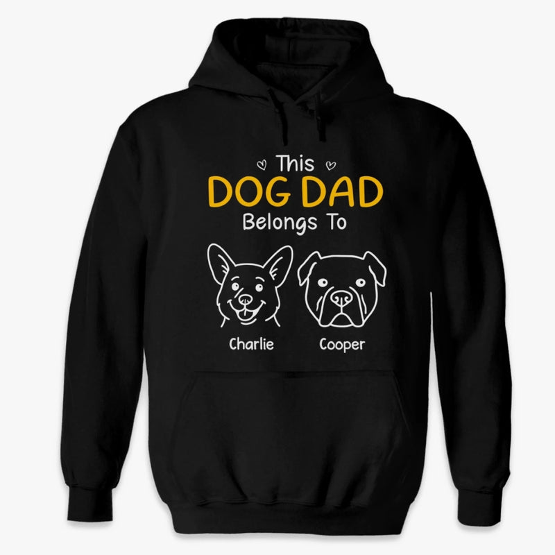 Custom Unisex T-shirt, Premium T-shirt, Hoodie - Personalized Birthday Gifts For Dog Lovers, Dog Dad And Mom, Cat Owners - My Heart Has Pawprints