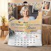 Custom Photo Blanket - Personalized Memorial Sympathy Gifts For Loss Of Mom, Dad - I Carry You In My Heart