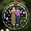 Custom Circle Glass Ornament - Personalized Best Friend Christmas Birthday Gifts For Women, Besties, Sisters, BFF - Your Light Finds Mine