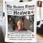 Custom Photo Cardinal Blanket - Personalized Memorial Sympathy Gifts For Loss Of Mom, Dad - Keeping Your Light With Me
