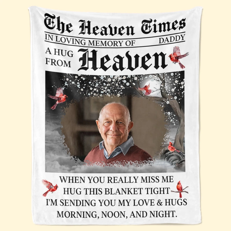 Custom Photo Cardinal Blanket - Personalized Memorial Sympathy Gifts For Loss Of Mom, Dad - Keeping Your Light With Me