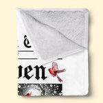 Custom Photo Cardinal Blanket - Personalized Memorial Sympathy Gifts For Loss Of Mom, Dad - Keeping Your Light With Me