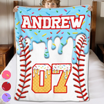 Custom Baseball Blanket - Personalized Birthday Baseball Gifts For Baseball Lovers, Sports Fans, Sports Lovers - Home Run Energy