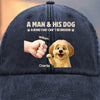 Custom Vintage Washed Denim Baseball Cap - Personalized Christmas Birthday Gifts For Dog Lovers, Dog Dad And Mom - This Is My Emotional Support Legend